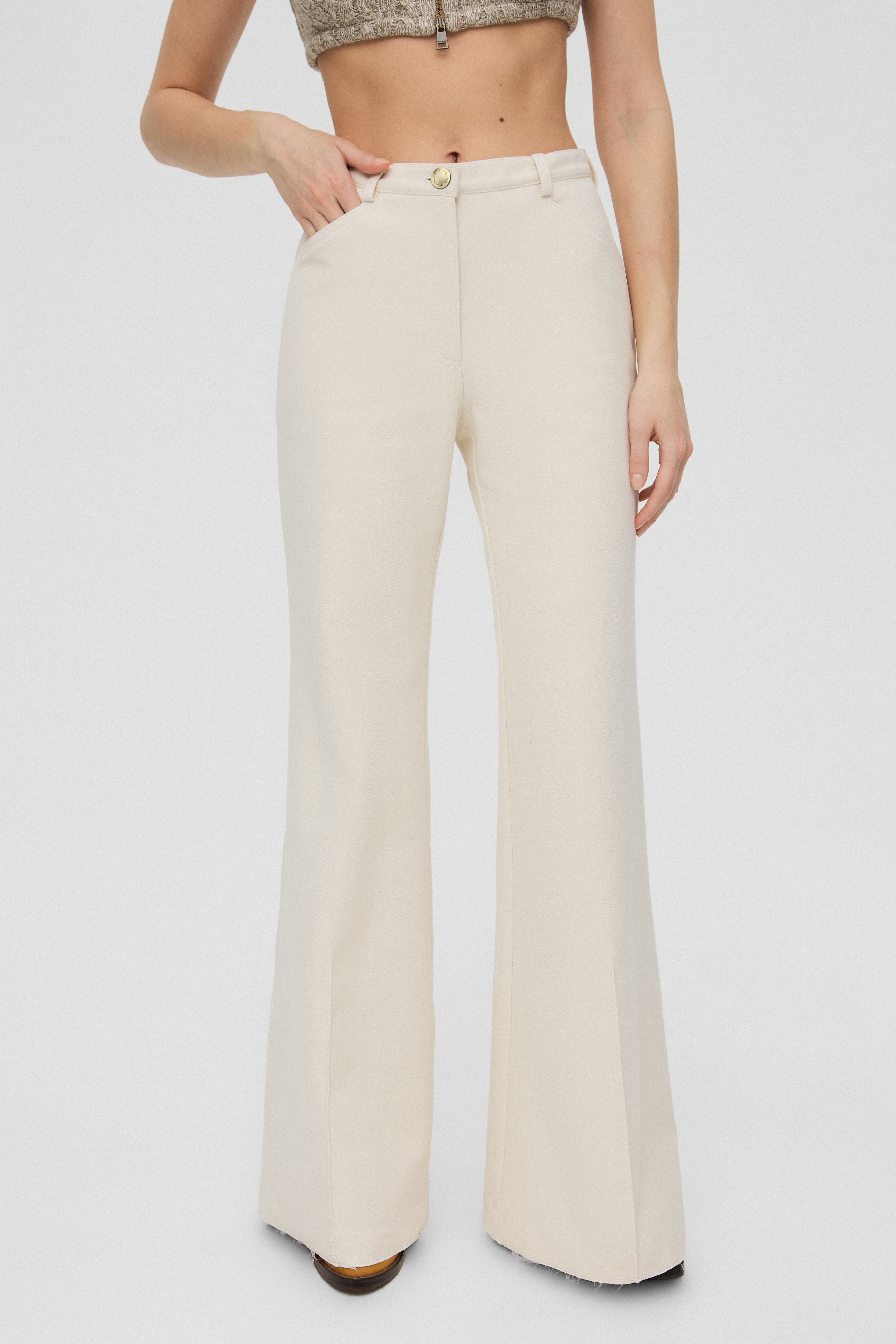 BUTKAT TROUSERS IN CREAM COTTON